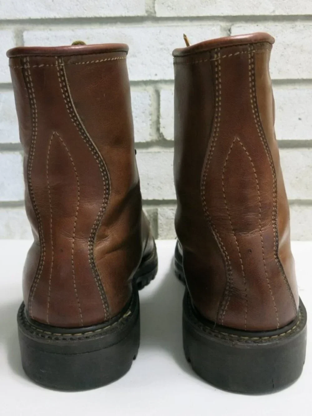 Alpine Hiker Oil Tanned Leather Moc Toe Hiking Boots Botas Men's Footwear 7 W